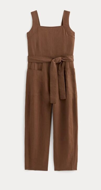 Everlane Pants - Everlane The Utility Linen Square-Neckline Overall Romper Jumpsuit Size 16 NWT